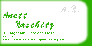 anett naschitz business card